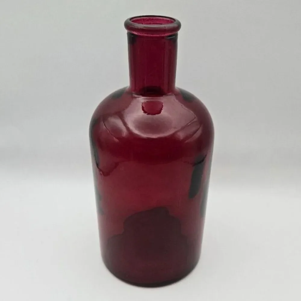 Mud Pie Medium Red Bottleneck Vase - 8